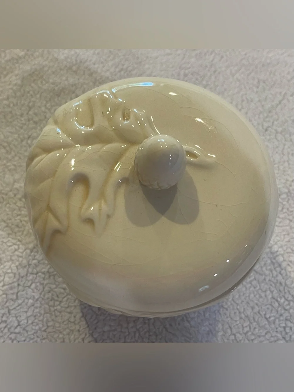 Hallmark Ceramic Acorn Lidded Candle Holder Fall Cottagecore Decor